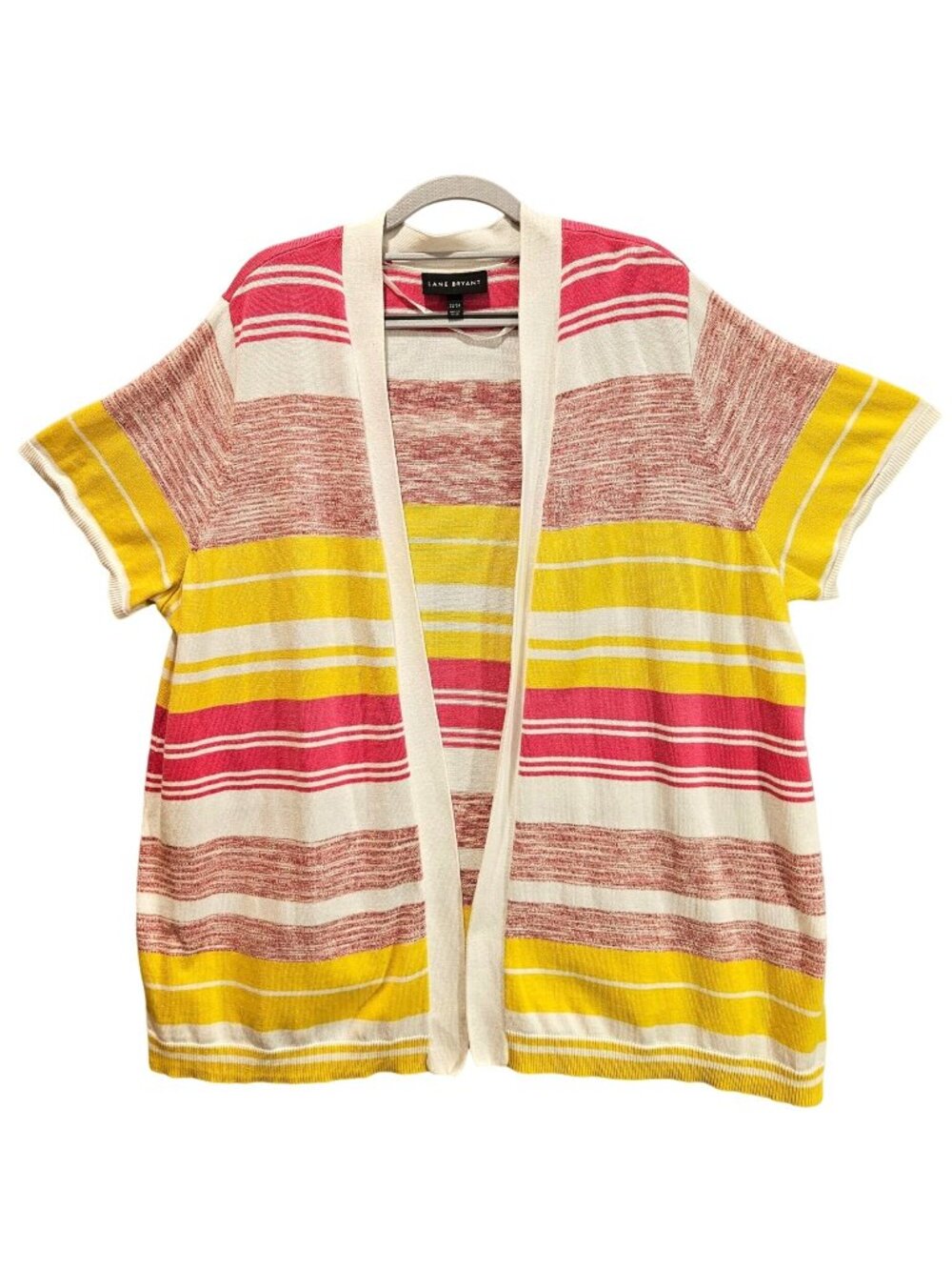 Lane Bryant open cardigan Womens 22/24 Colorful office Bright stretchy beachy